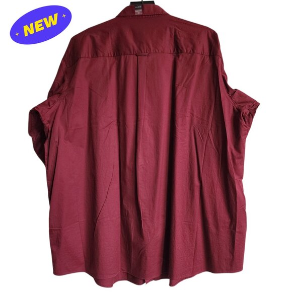 3XL Red Shirt Maroon Burgundy Jos A Bank New Oxford Button Down Traditional Fit - Picture 2 of 16